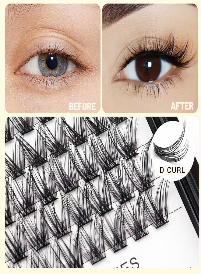 Vayator →VAYATOR 4 Styles Wide Cluster D Curl 8-20mm Professional Makeup Individual Cluster Eyelashes Grafting Fake False Eyelashes Eyelash Extension Individual Eyelash (D#16+18mm Mixed) - Image 2